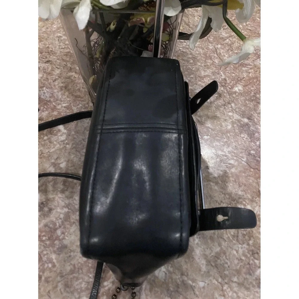 COACH BLEECKER BLACK LEATHER MINI BROOKLYN MESSENGER BAG 32279 EUC,MSRP‎ $468